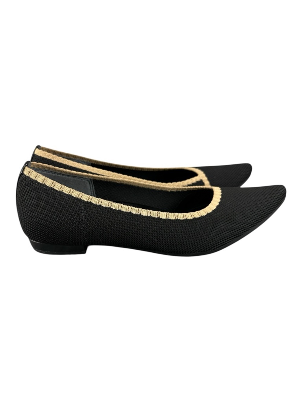 Vionic Black Dahlia Pointed Toe Flats Women's 9.5 Knit Comfort Arch Support - Picture 2 of 15